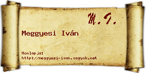 Meggyesi Iván névjegykártya